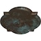Ekena Millwork Waltz Ceiling Medallion (Fits Canopies up to 5 1/4"), 24"W x 20 1/2"H x 1 1/8"P, Bronze Blue Patina CM24WABBS - alternate 2